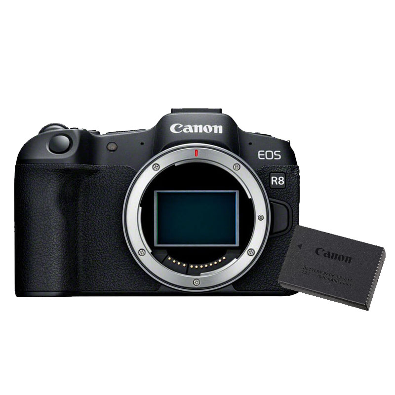 Kit appareil photo Canon EOS R8 Body + batterie LP-E17